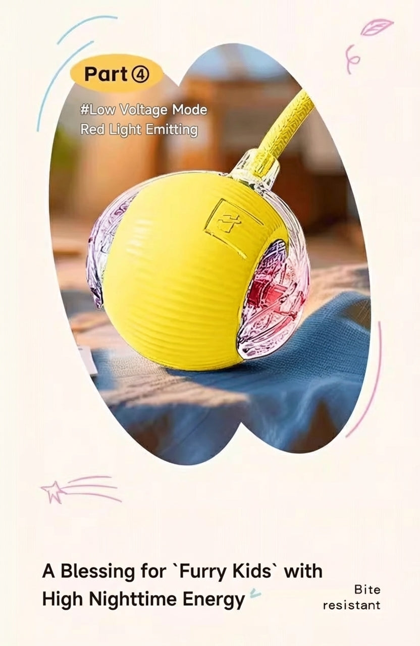 Smart Interactive Dog Toy Ball – Automatic Self-Play, Chew-Resistant, Anxiety Relief for Puppies