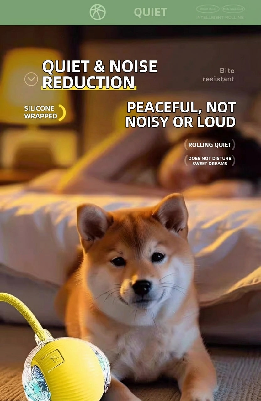 Smart Interactive Dog Toy Ball – Automatic Self-Play, Chew-Resistant, Anxiety Relief for Puppies