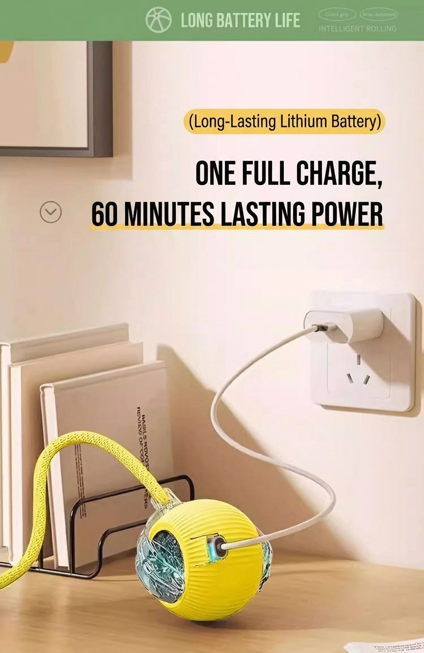 Smart Interactive Dog Toy Ball – Automatic Self-Play, Chew-Resistant, Anxiety Relief for Puppies