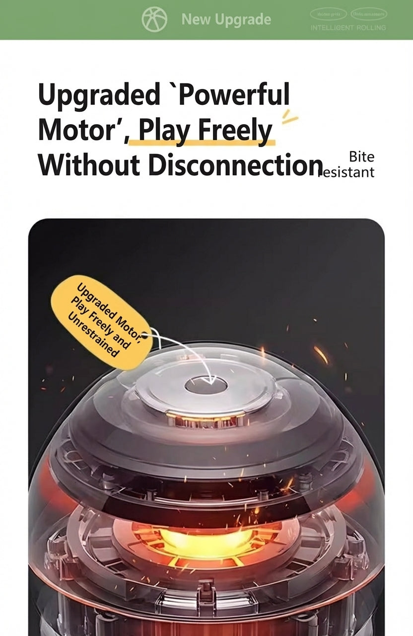 Smart Interactive Dog Toy Ball – Automatic Self-Play, Chew-Resistant, Anxiety Relief for Puppies