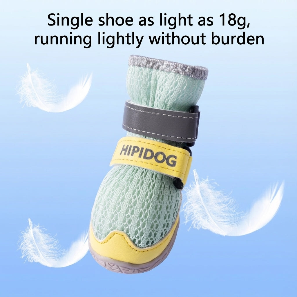 Breathable Anti-Slip Dog Shoes – Soft-Sole, Reflective, Stay-On Design for Small to Large Dogs (All-Season)