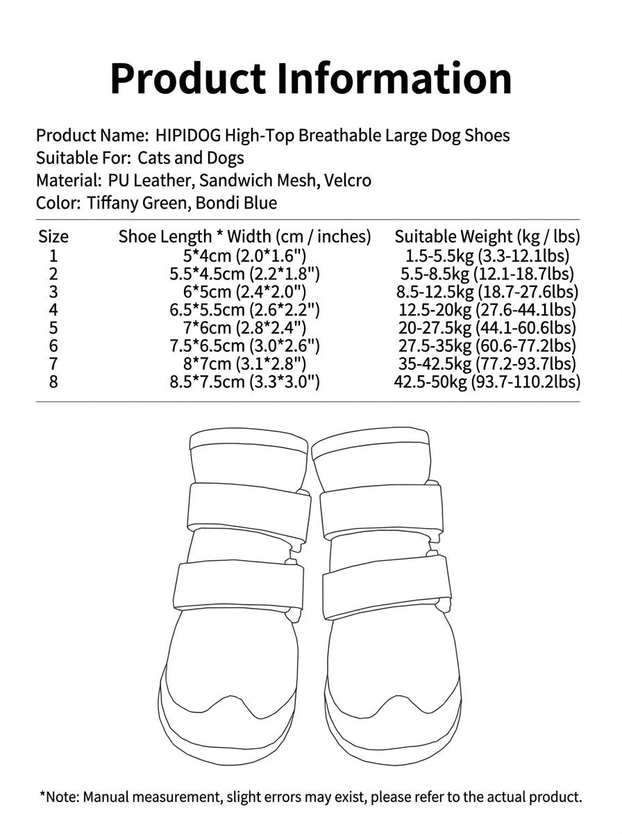 Breathable Anti-Slip Dog Shoes – Soft-Sole, Reflective, Stay-On Design for Small to Large Dogs (All-Season)