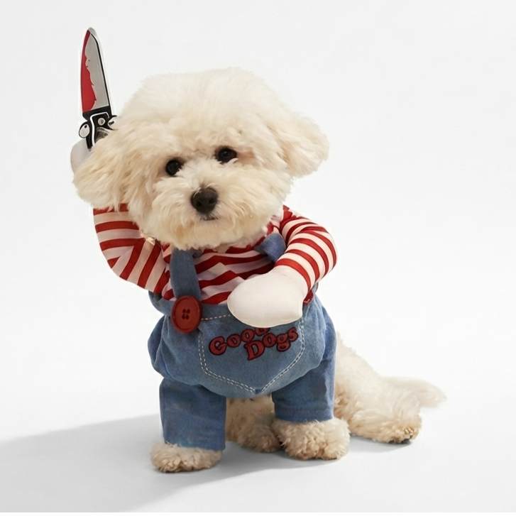 Pet Cosplay Funny Dog Clothes Sweatshirt Set Pet Clothes Party Costume Face Cloth Comical Outfits Halloween Dress Jumpsuit