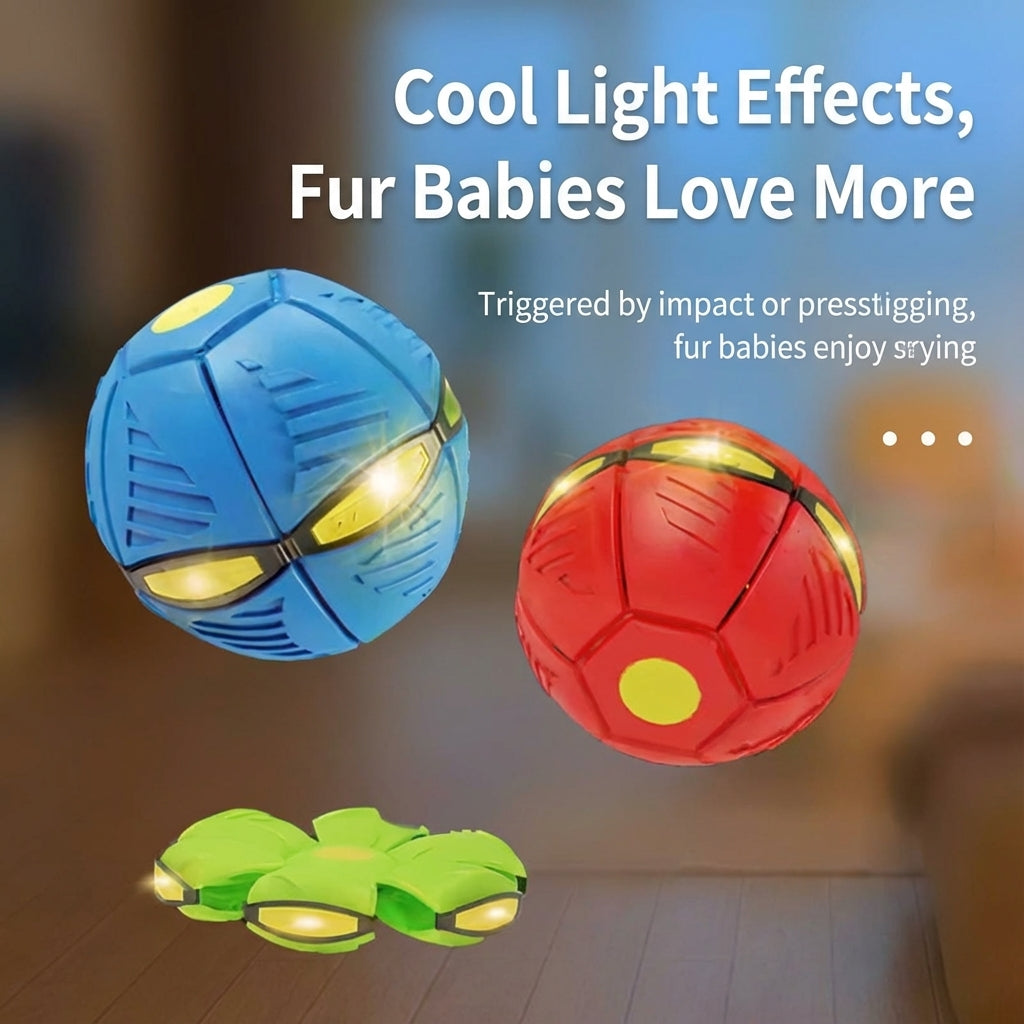 Magic UFO Transforming Pet Ball – Interactive Bouncing Light Toy for Dogs & Cats (Durable, Chew-Resistant, Self-Entertainment)